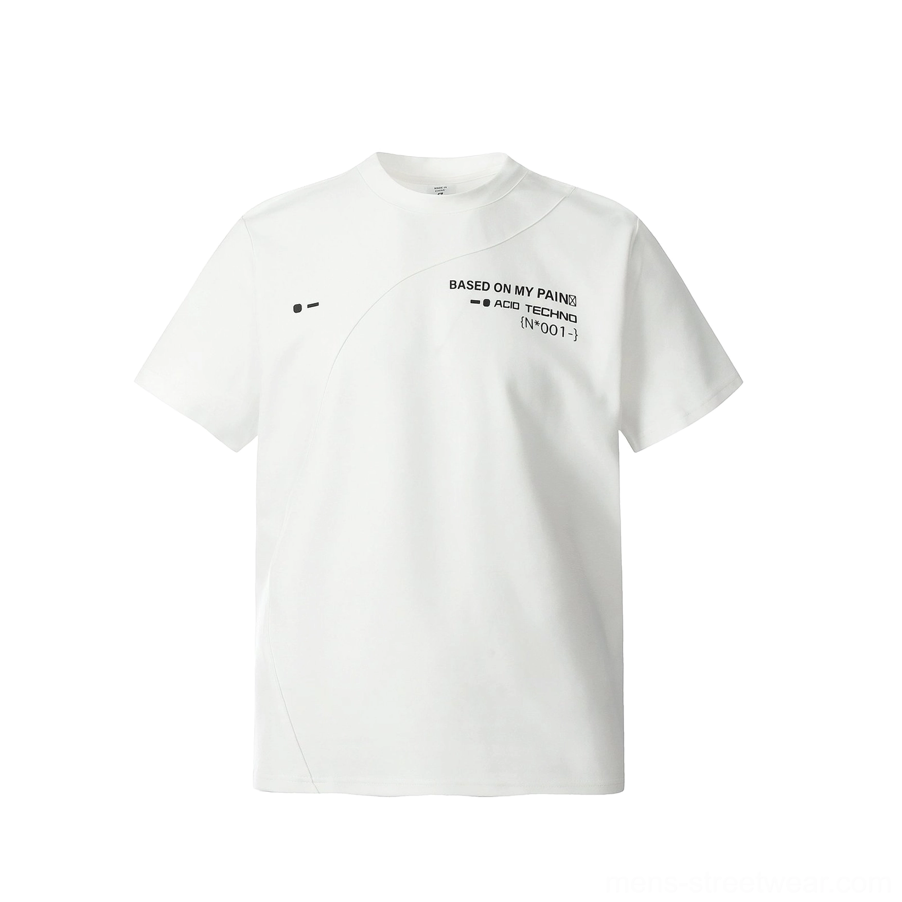 Acid Techno graphic T-shirt in a clean streetwear silhouette with contemporary chest print and versatile everyday styling