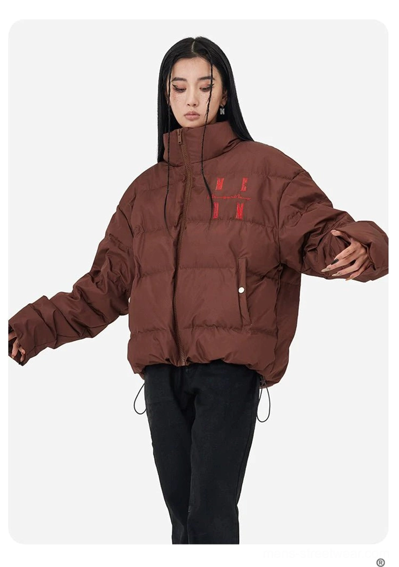 Arctic Crest quilted duck-down puffer jacket product image showing loose layering-friendly streetwear fit