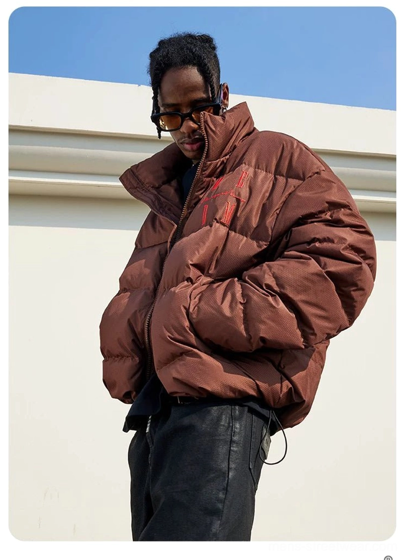 Arctic Crest relaxed-fit duck-down puffer jacket with high collar full zip and padded quilted design