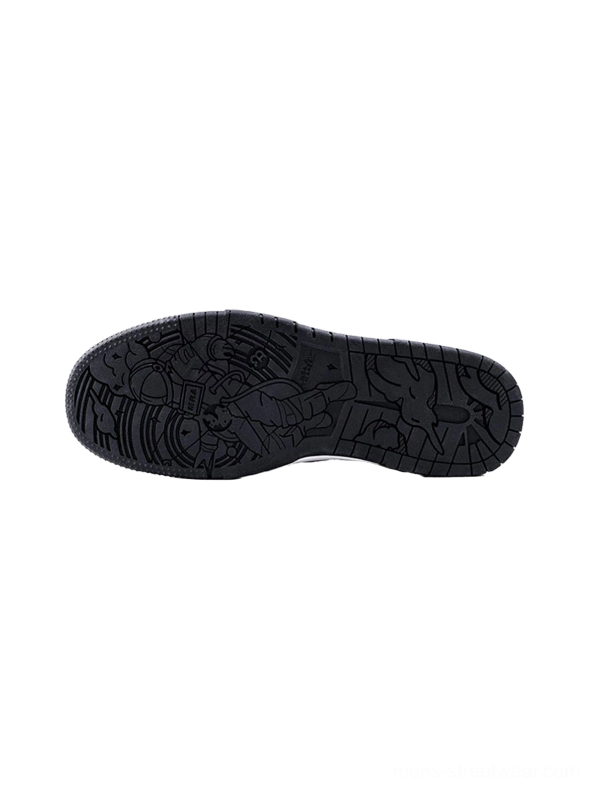 Detailed white brocade court sneakers with embroidered bird side panels and modern Korean streetwear aesthetic