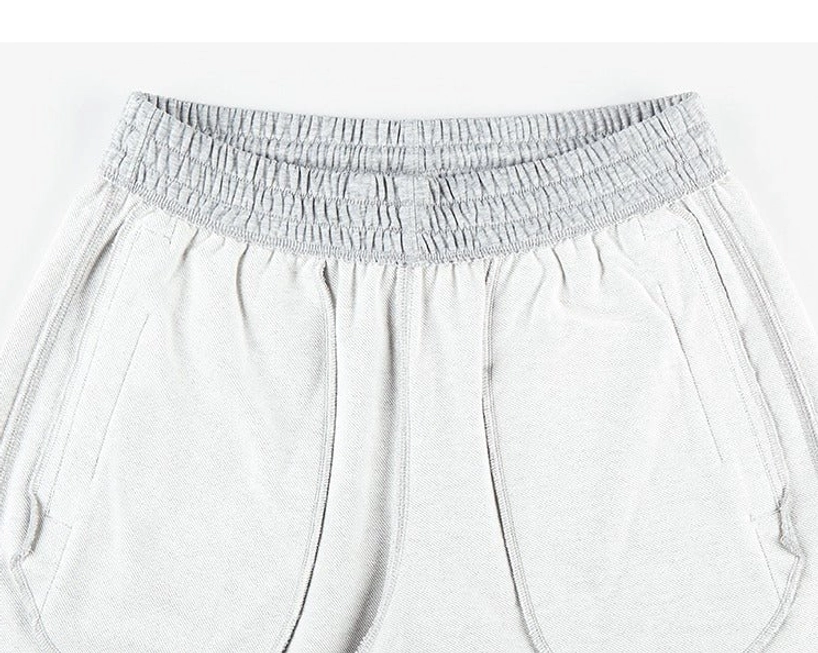 Versatile black gray and apricot oversized sweat shorts for minimalist Korean streetwear and summer styling