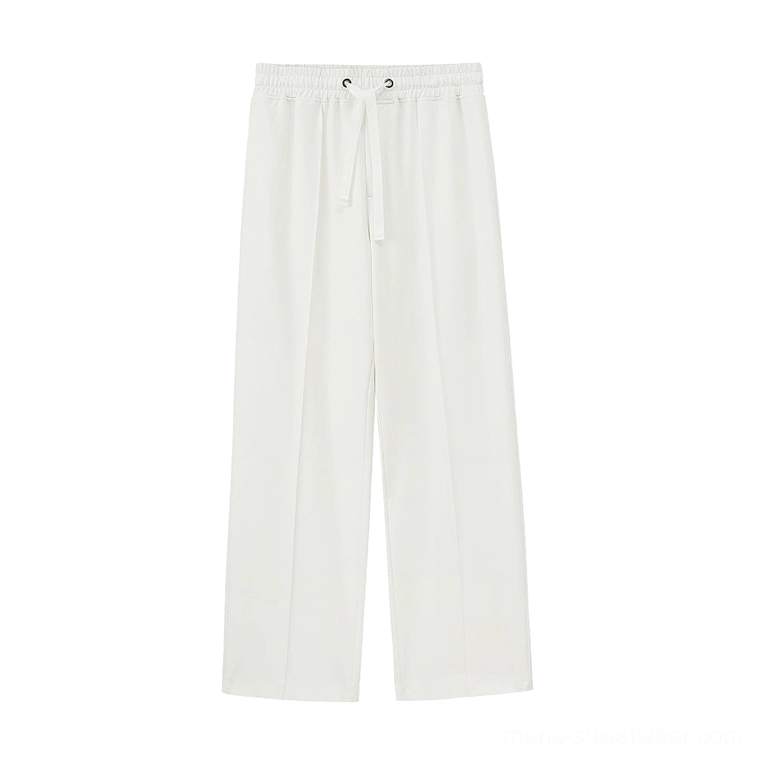 Black lace-up straight leg trousers versatile daily wear rotation foundational streetwear piece