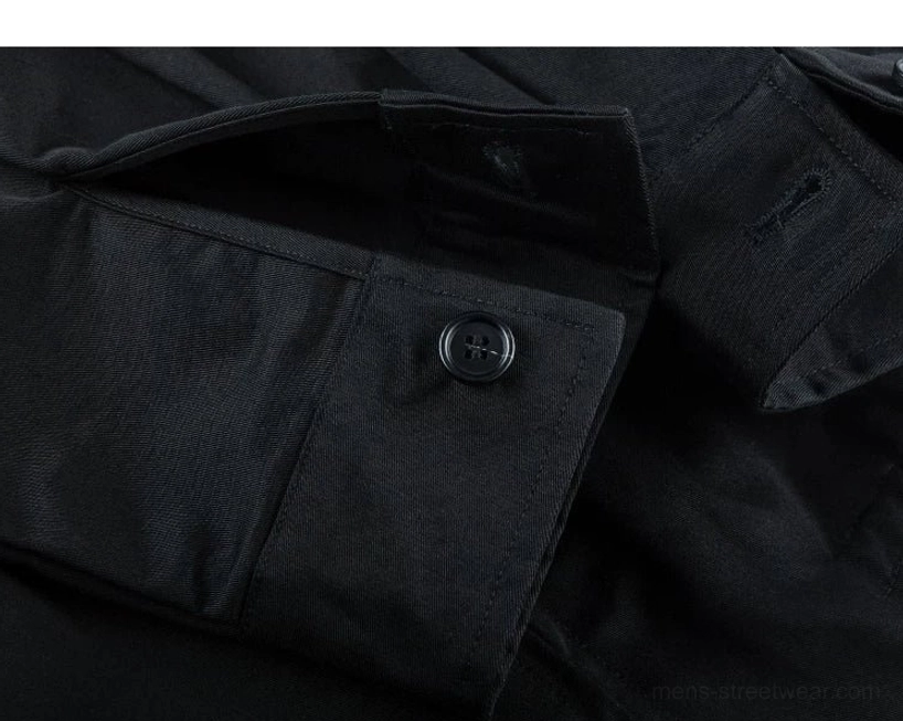 Classic cotton Harrington jacket product view highlighting the relaxed boxy fit, spread collar, full zipper, and minimalist Korean streetwear design