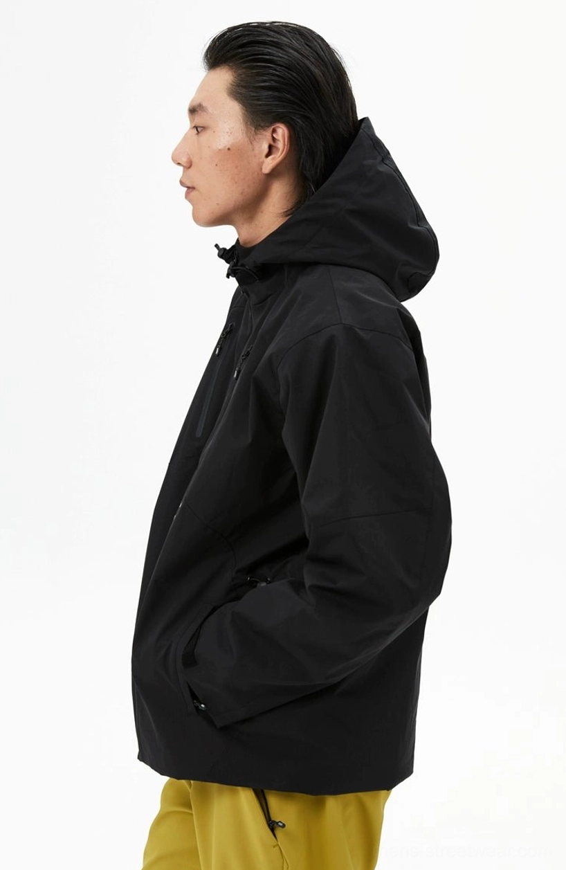 Color-block hooded padded jacket for streetwear and outdoor wear product image