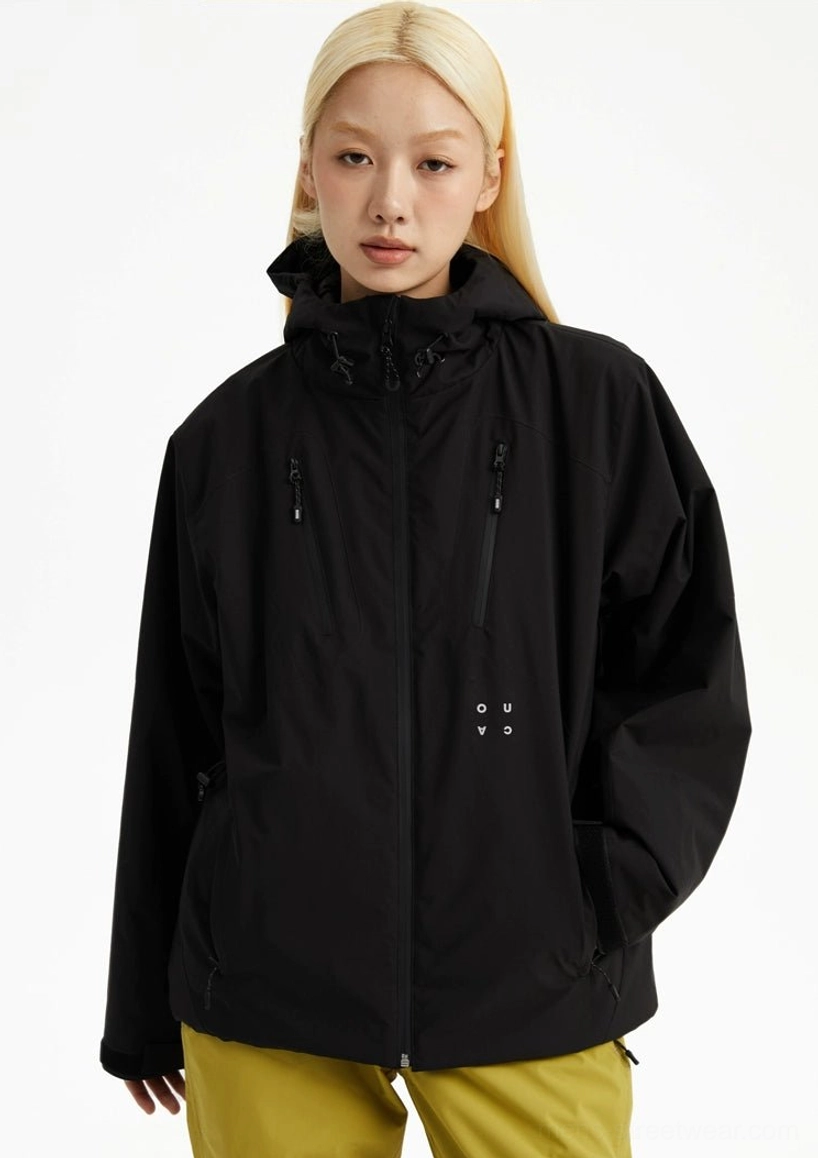 Color-block hooded padded jacket for streetwear and outdoor wear product image