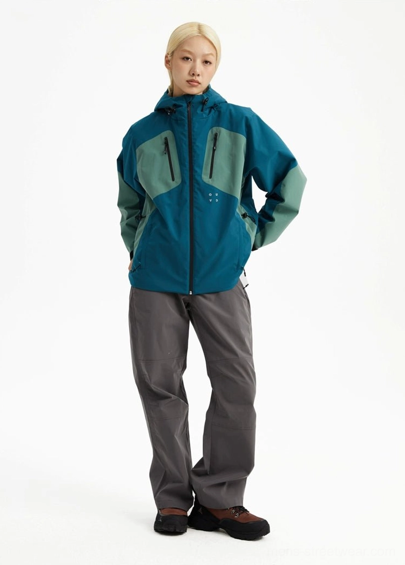 Color-block hooded padded jacket for streetwear and outdoor wear product image