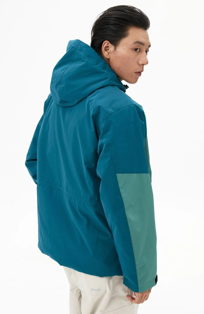Color-block hooded padded jacket for streetwear and outdoor wear product image