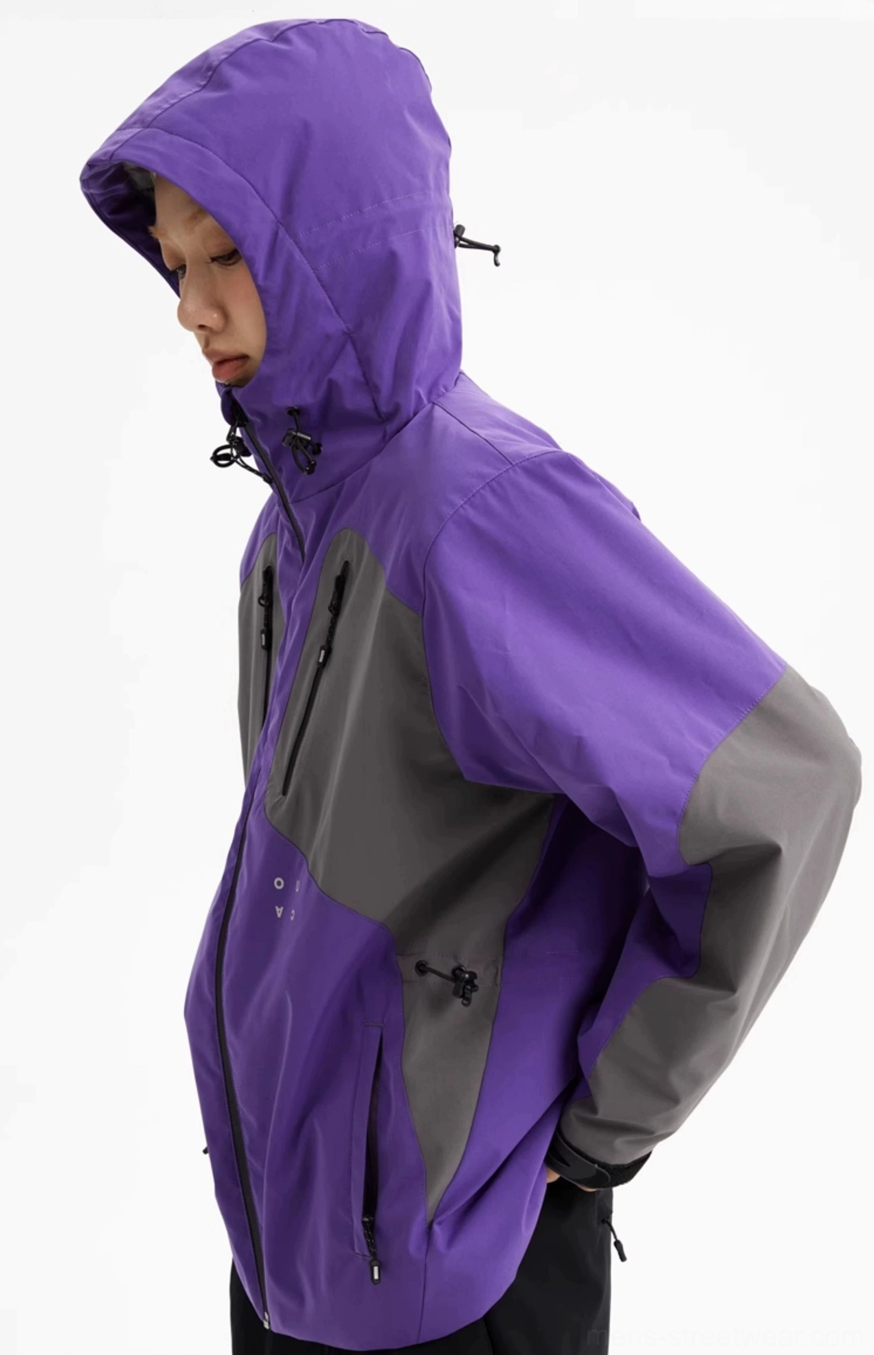 Color-block hooded padded jacket for streetwear and outdoor wear product image