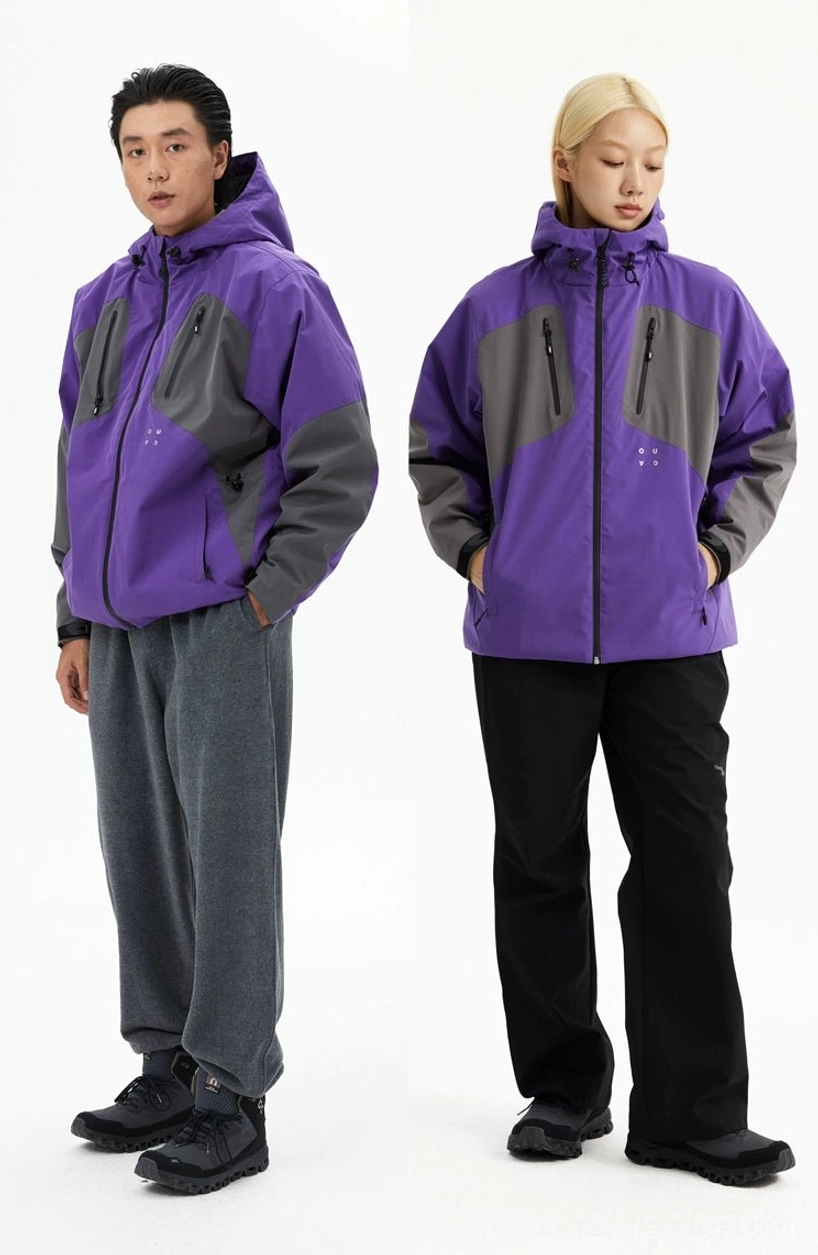 Color-block hooded padded jacket for streetwear and outdoor wear product image