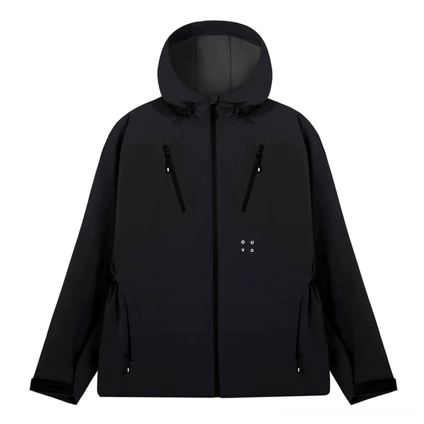 Color-block hooded padded jacket for streetwear and outdoor wear product image