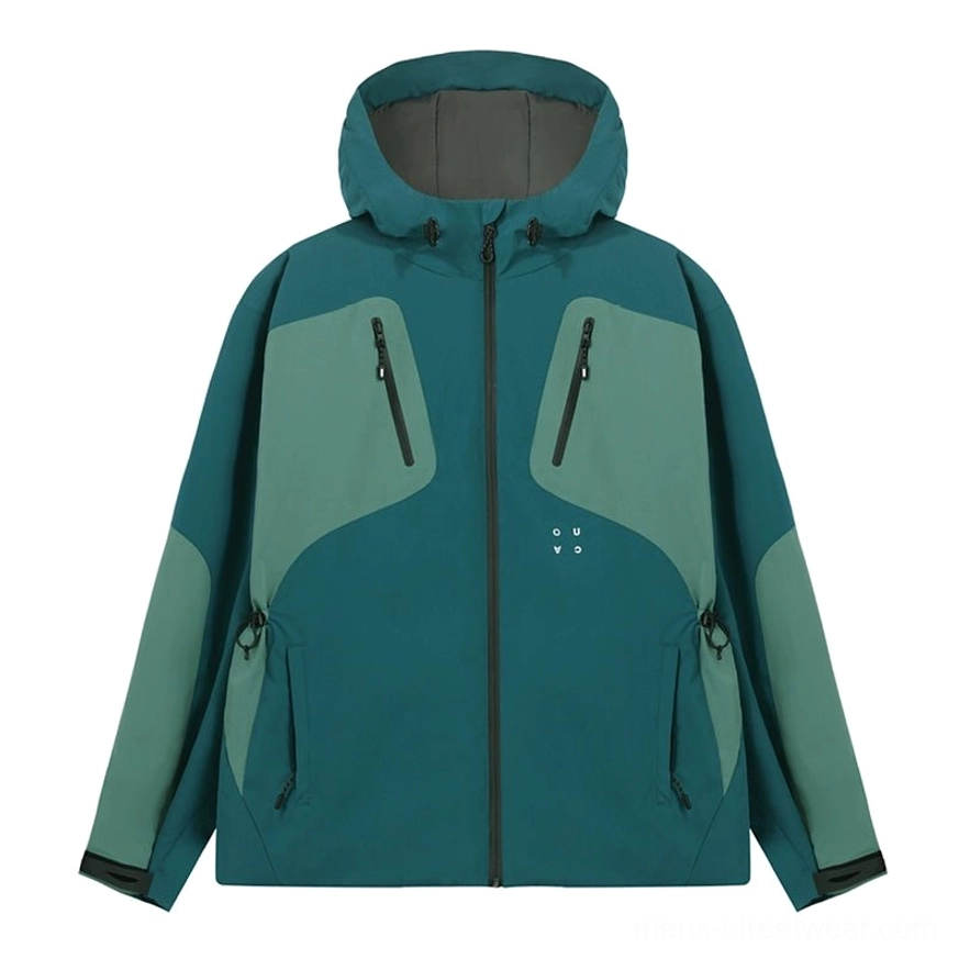 Color-block hooded padded jacket for streetwear and outdoor wear product image