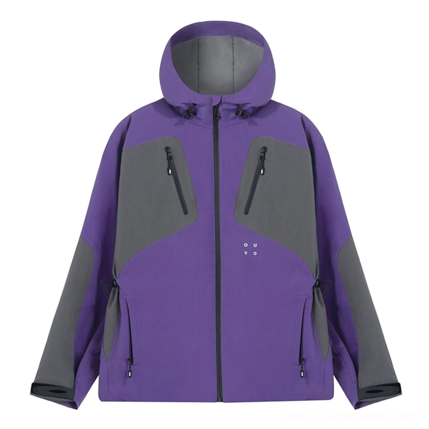 Color-block hooded padded jacket for streetwear and outdoor wear product image