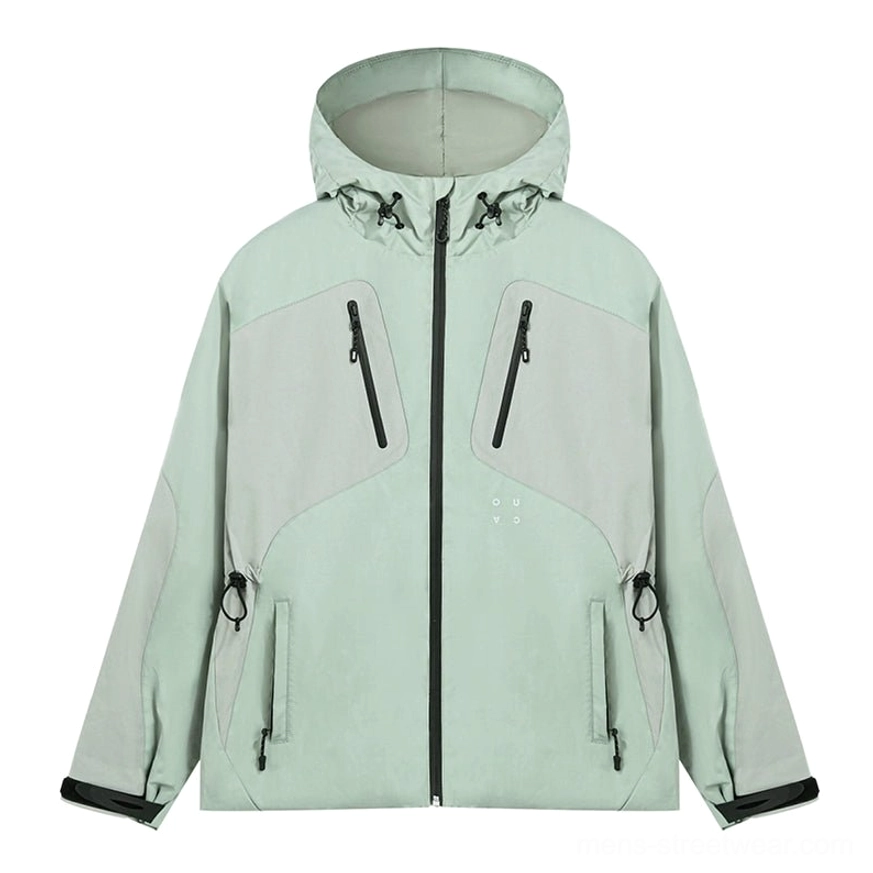 Color-block hooded padded jacket for streetwear and outdoor wear product image