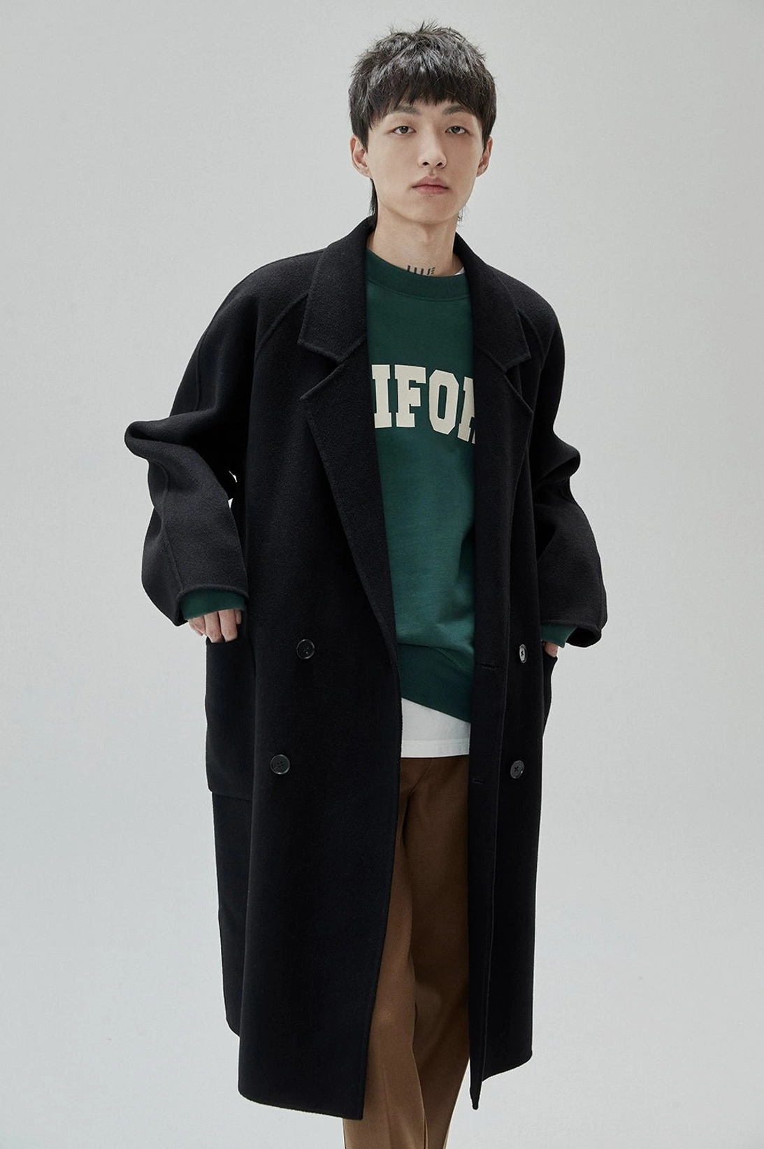Contemporary streetwear graphic sweatshirt with clean construction and vintage-inspired lettering