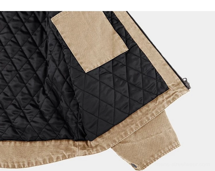 Corduroy collar canvas work jacket styled as a versatile everyday layer for casual outfits and urban streetwear