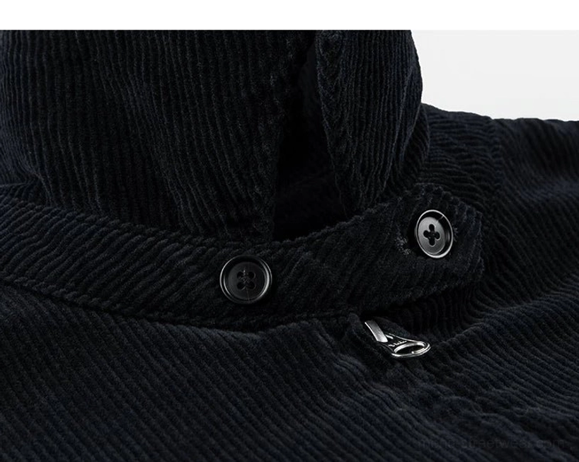 Relaxed cotton corduroy jacket suitable for layering over hoodies knitwear tees and wide-leg streetwear trousers