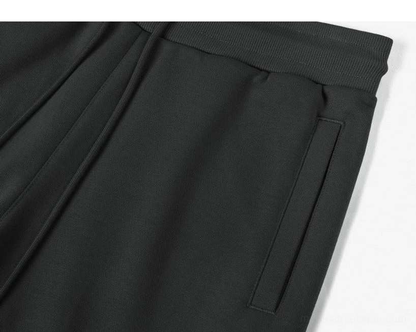 Hem seam detail oversized drawstring shorts stitch quality construction durability raw cut edge finishing technique