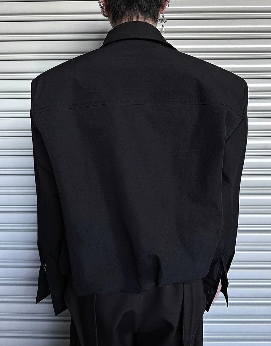 Drift oversized cuff shirt Korean streetwear fashion product detail