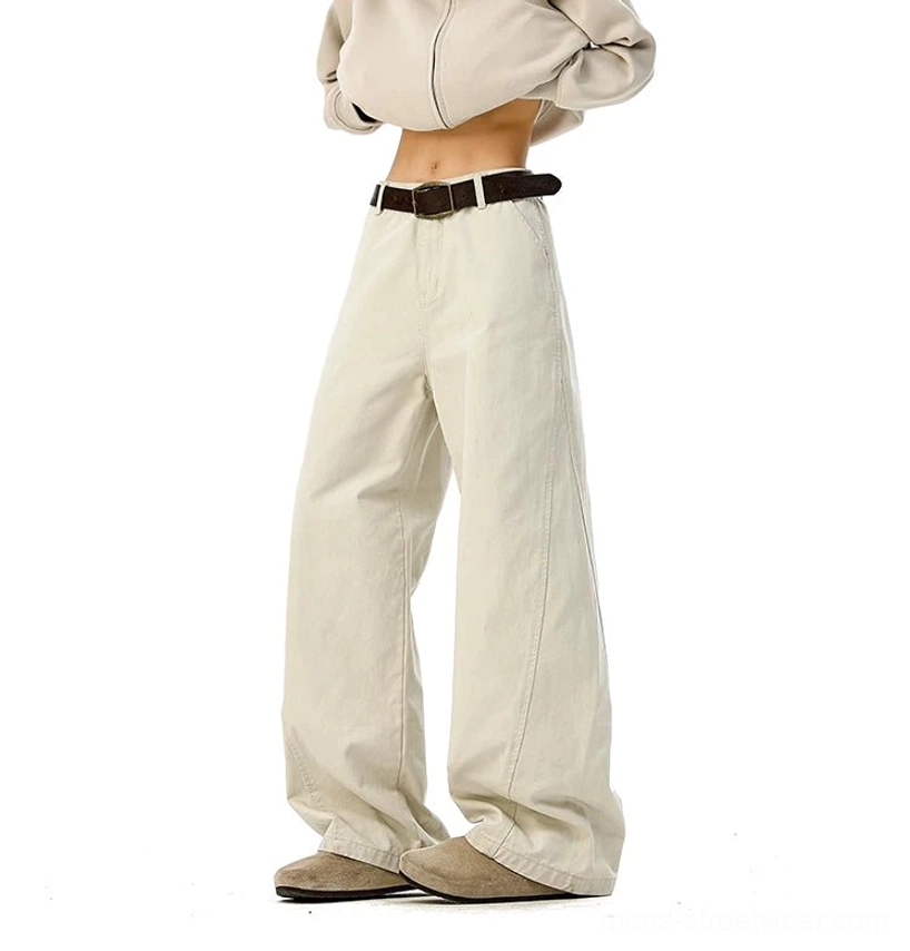 Ultra-wide denim gender-neutral streetwear styling unisex oversized silhouette
