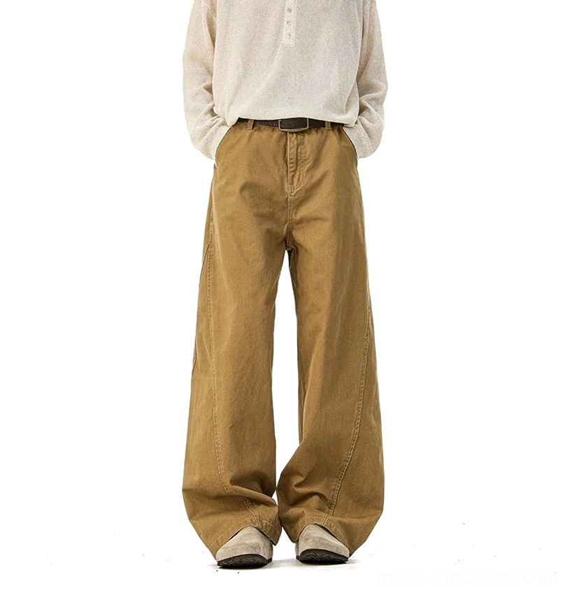 Faded denim ultra-wide trousers casual spring summer streetwear seasonal styling