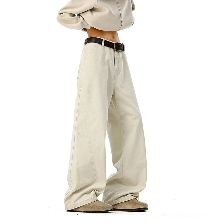 Wide-leg denim trousers sneaker styling chunky dad shoes streetwear footwear pairing