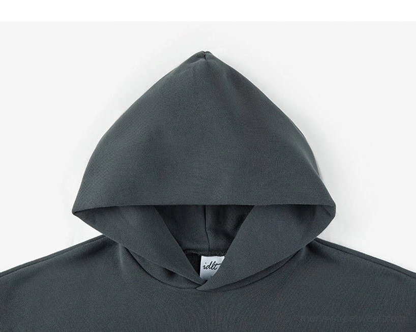 Drop shoulder Korean casual hoodie for layered streetwear outfits