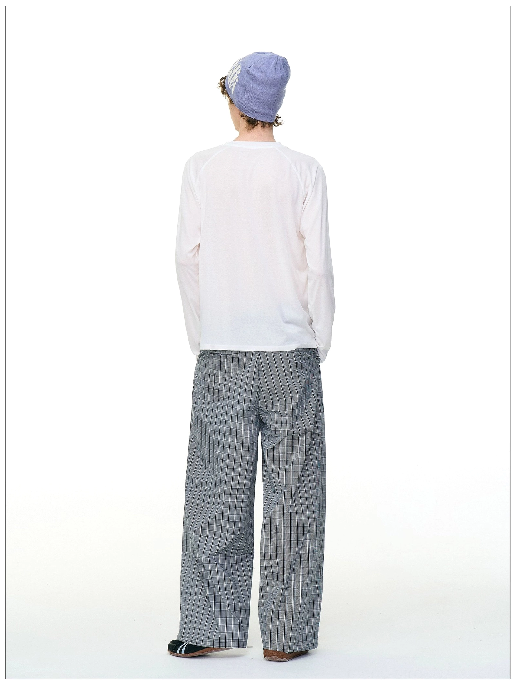 Ghost Walkers shadow graphic long sleeve tee product image showing the relaxed Seoul streetwear silhouette and atmospheric graphic design
