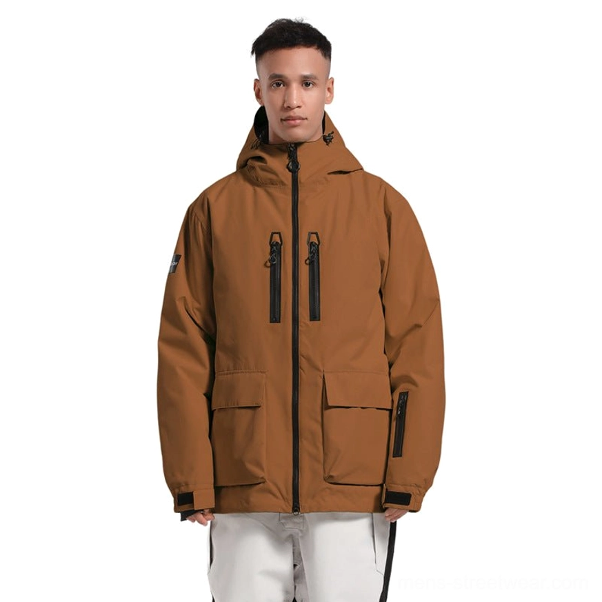 Glacier Drift unisex snowboard jacket with technical streetwear silhouette hooded winter outerwear design