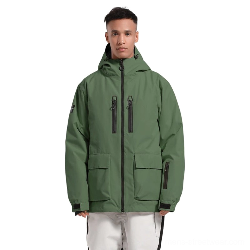 Glacier Drift unisex winter jacket combining snowboard functionality with gorpcore and Korean streetwear styling