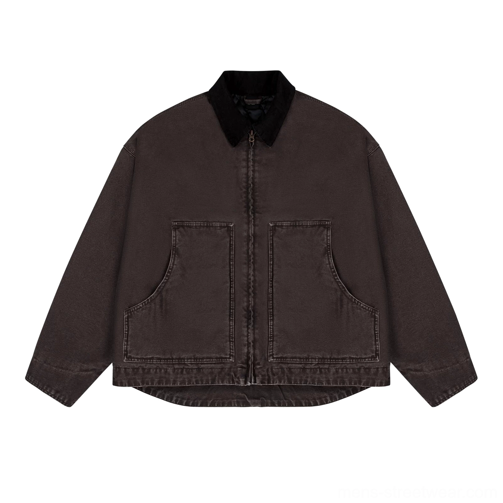 Gorpcore adjacent workwear jacket with durable cotton canvas, roomy layering cut, and functional pocket design