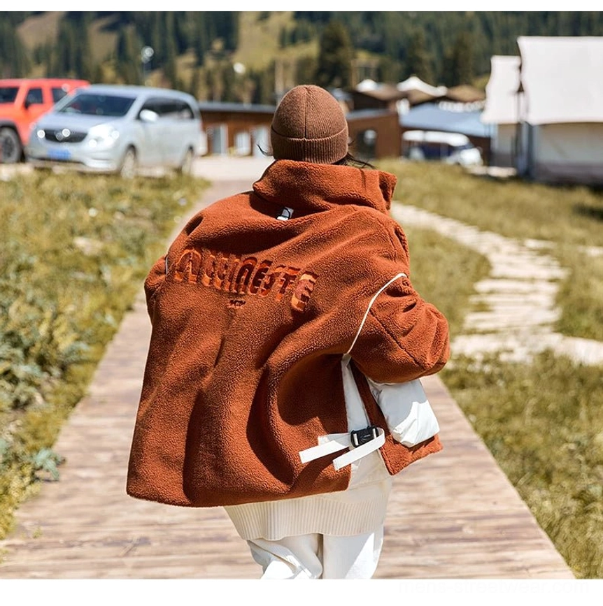 Gorpcore-inspired sherpa expedition jacket designed for cold-weather travel, outdoor walks, and city styling
