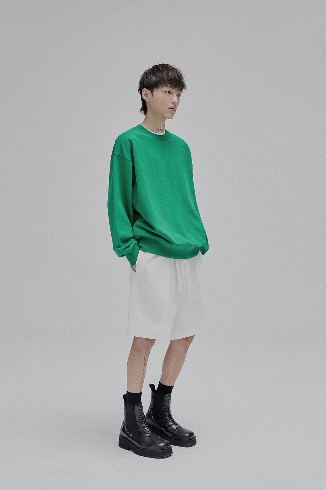 Lace-up straight leg pants both lengths comparison shorts and full trousers styling versatility
