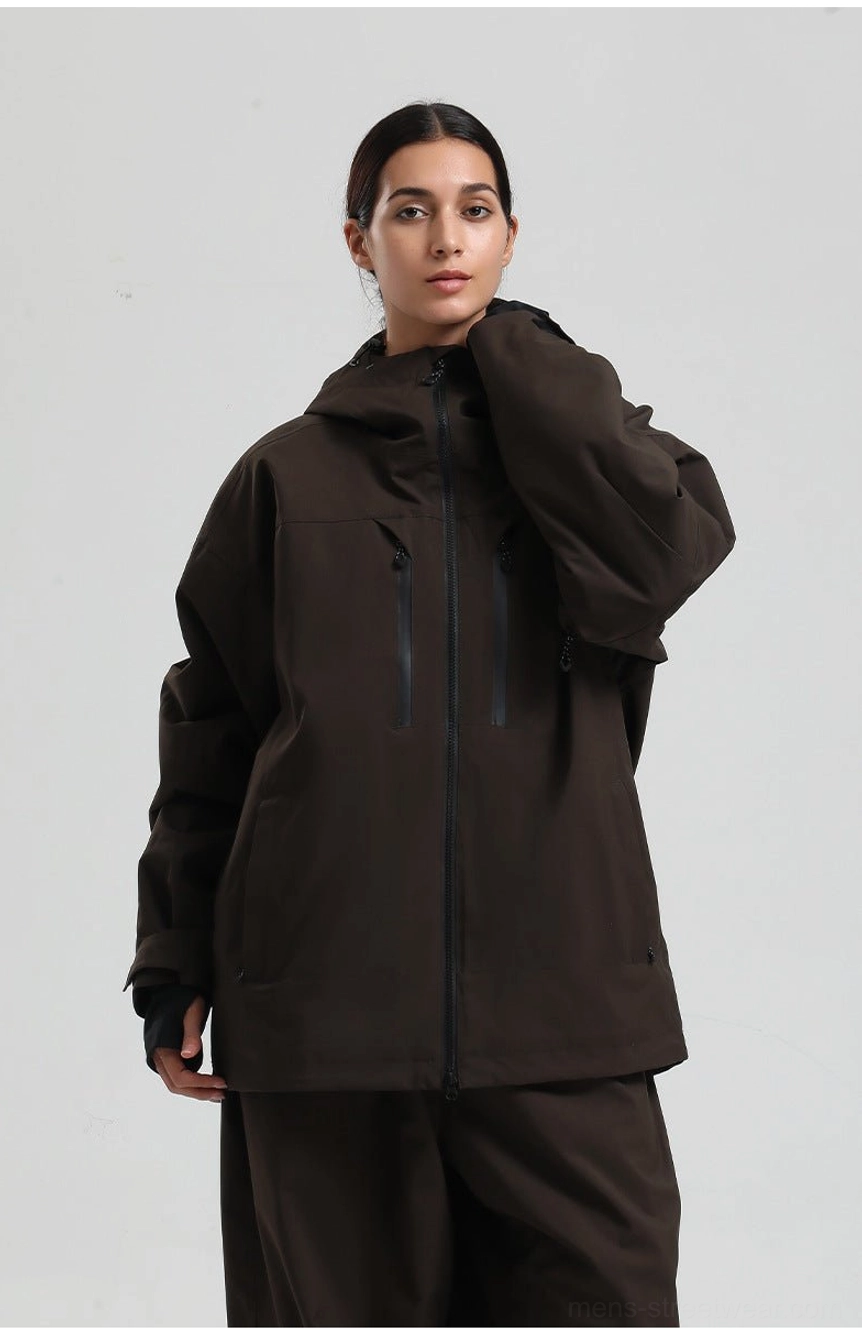 Men’s oversized ski jacket with technical styling for snowboarding, winter layering, and outdoor use