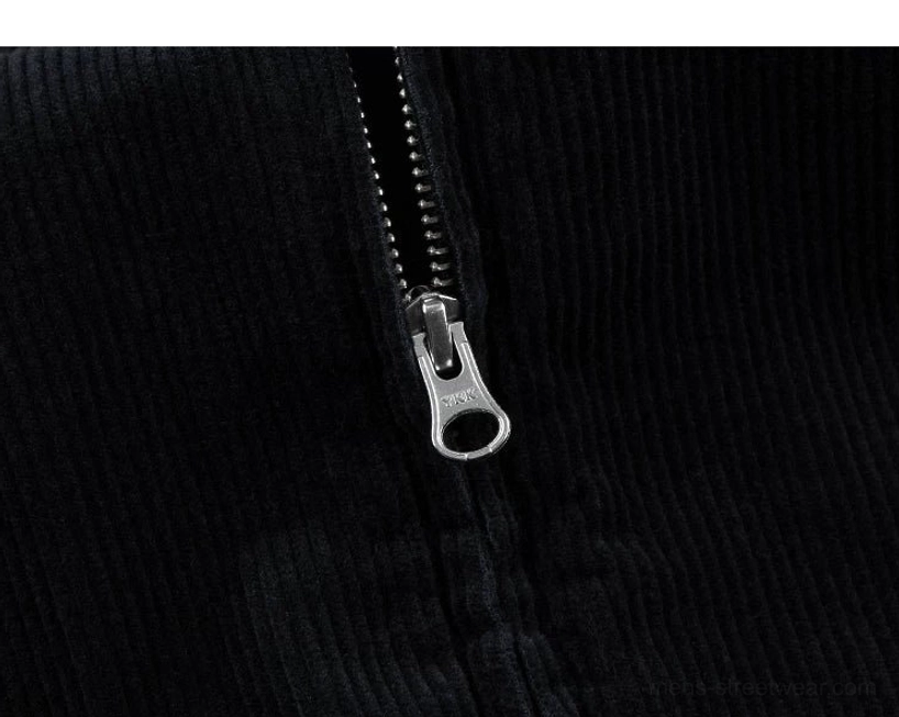 Minimal corduroy Harrington jacket with clean heritage styling for Korean fashion inspired everyday outfits