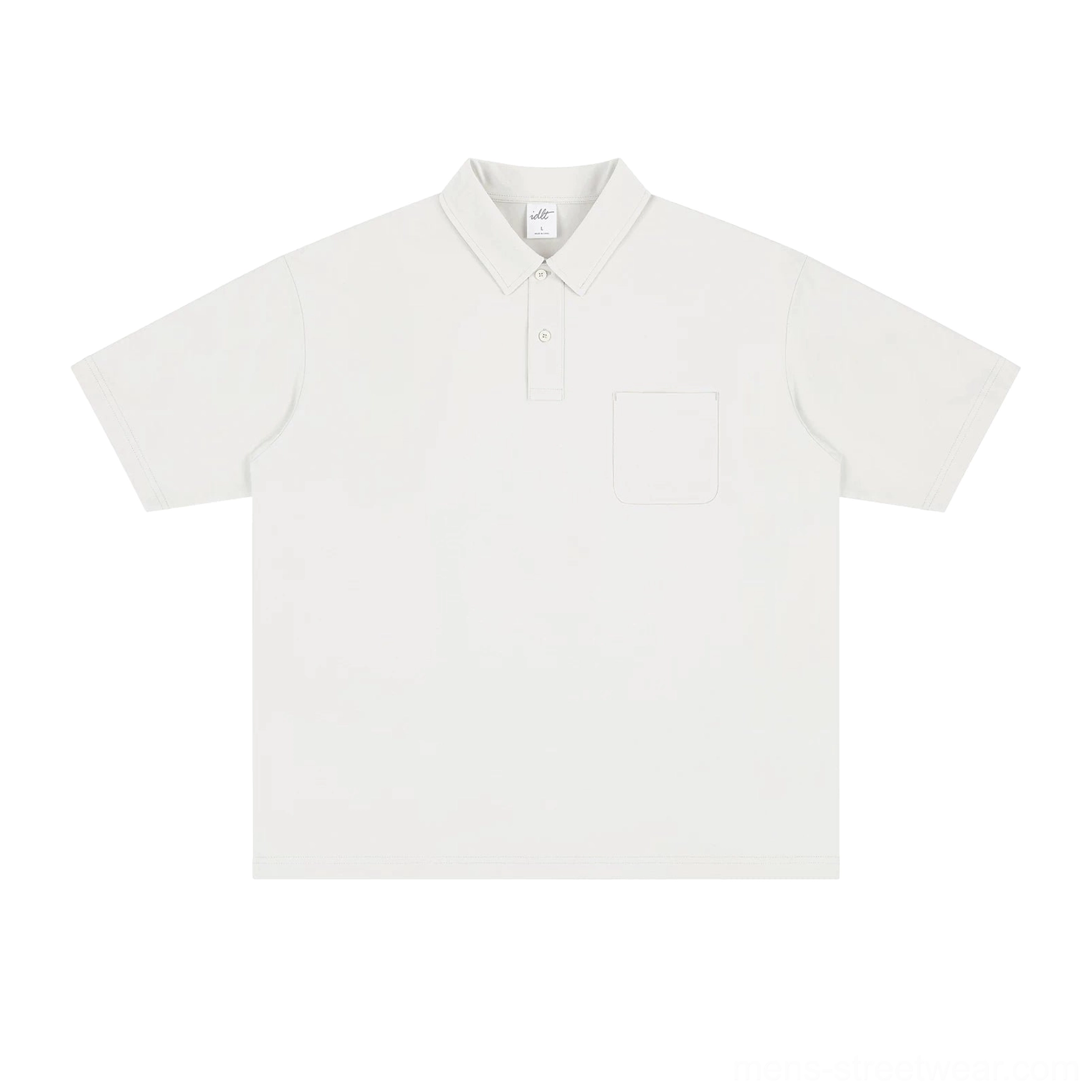 Minimalist short sleeve technical polo shirt for Korean streetwear outfits, Acubi-inspired layering, and casual city wear