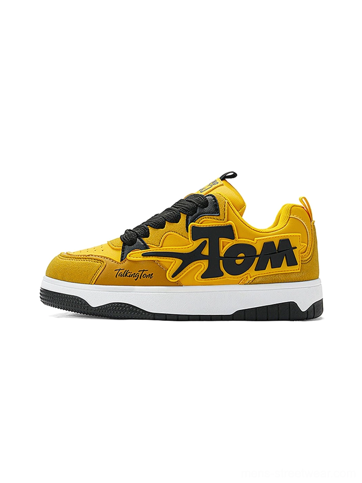 Oversized letter colorblock court sneakers product detail for modern Korean streetwear styling