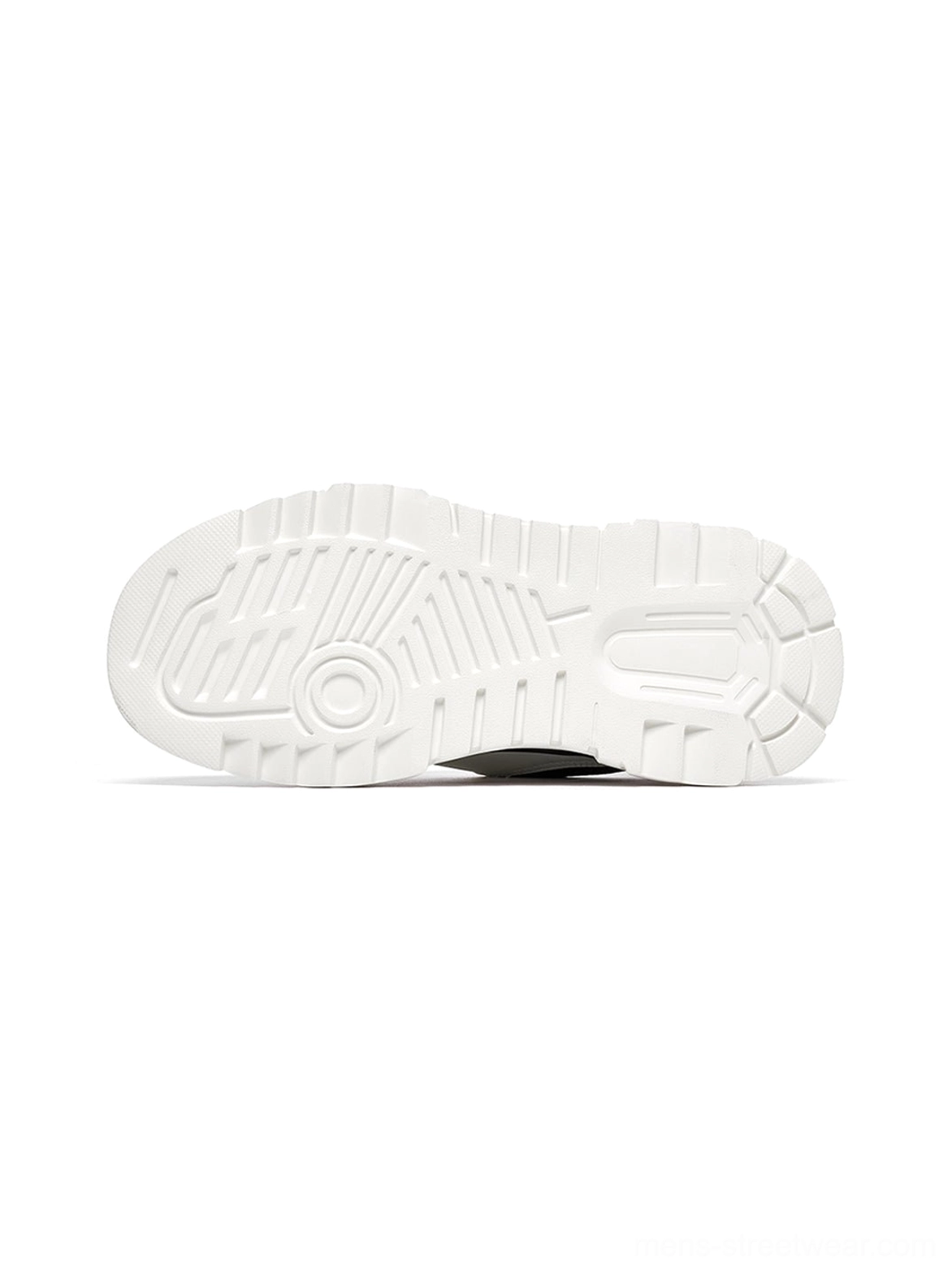 Platform sneaker interior view showing padded collar cushioning and lining materials comfort-focused construction detail