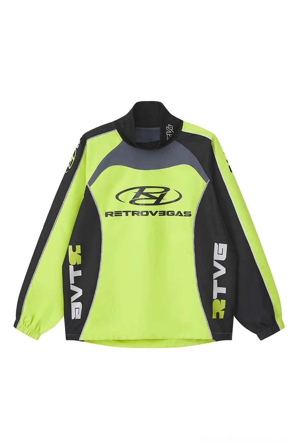 Racing raglan jersey product image suitable for Korean fashion, racing-core styling, and everyday streetwear
