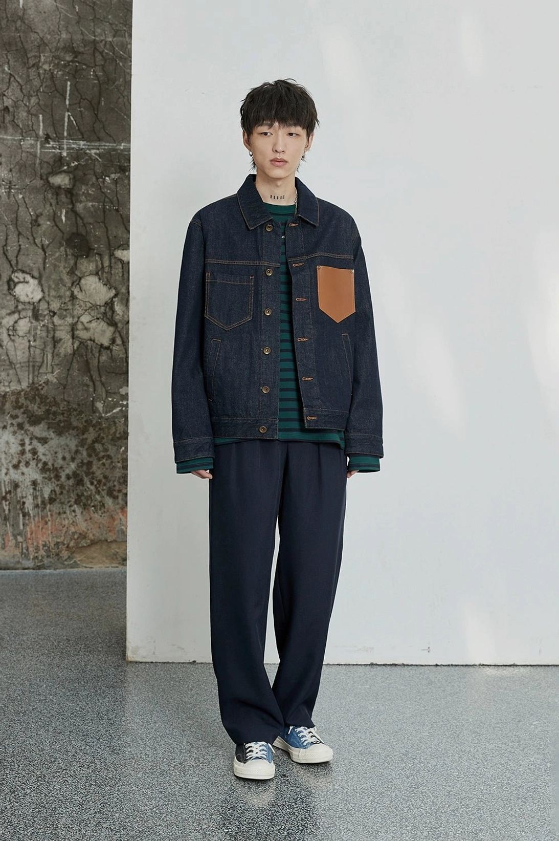 Refined double-pleated pants for minimalist Korean fashion and everyday urban dressing