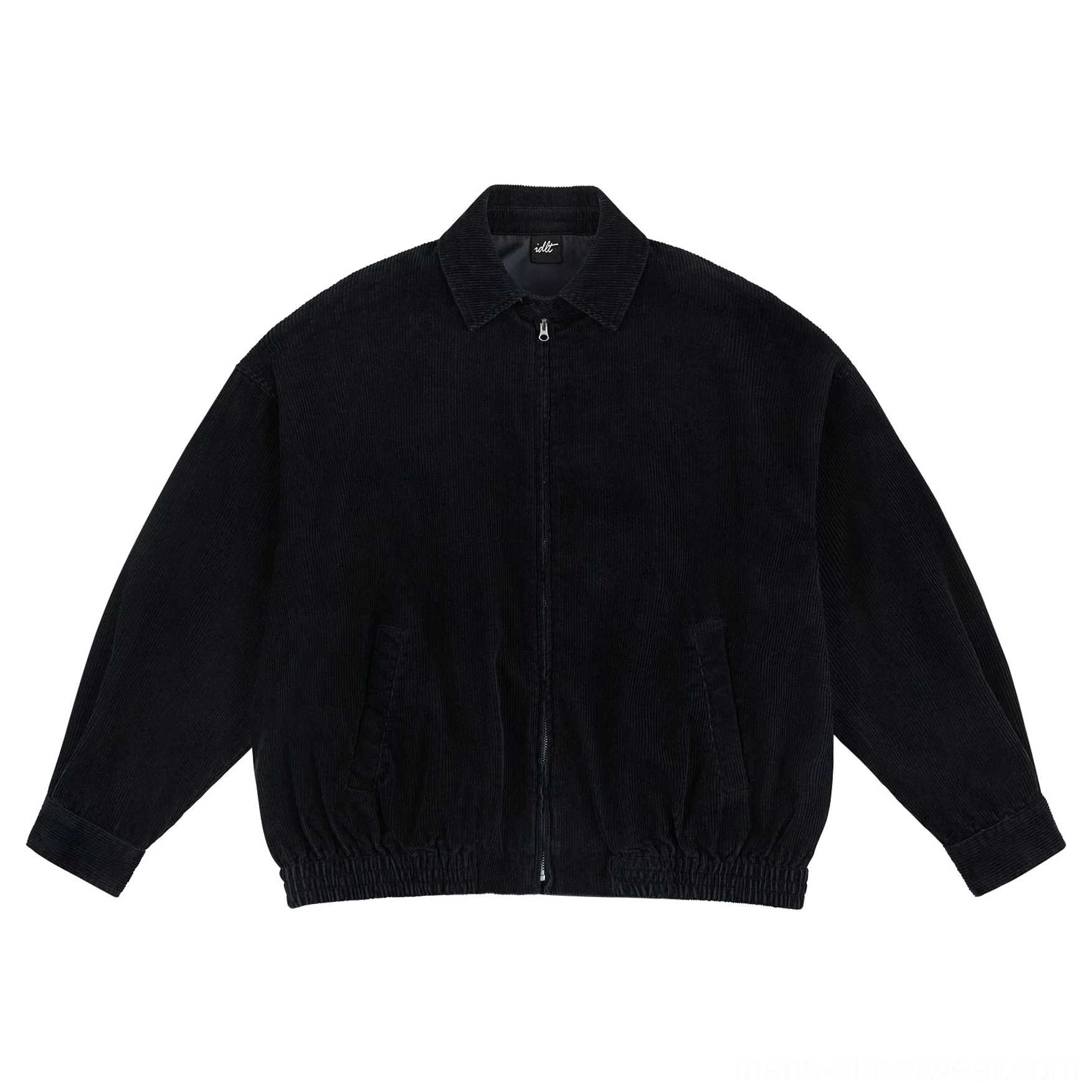 Unisex-inspired relaxed corduroy jacket with cropped blouson shape and modern everyday layering potential