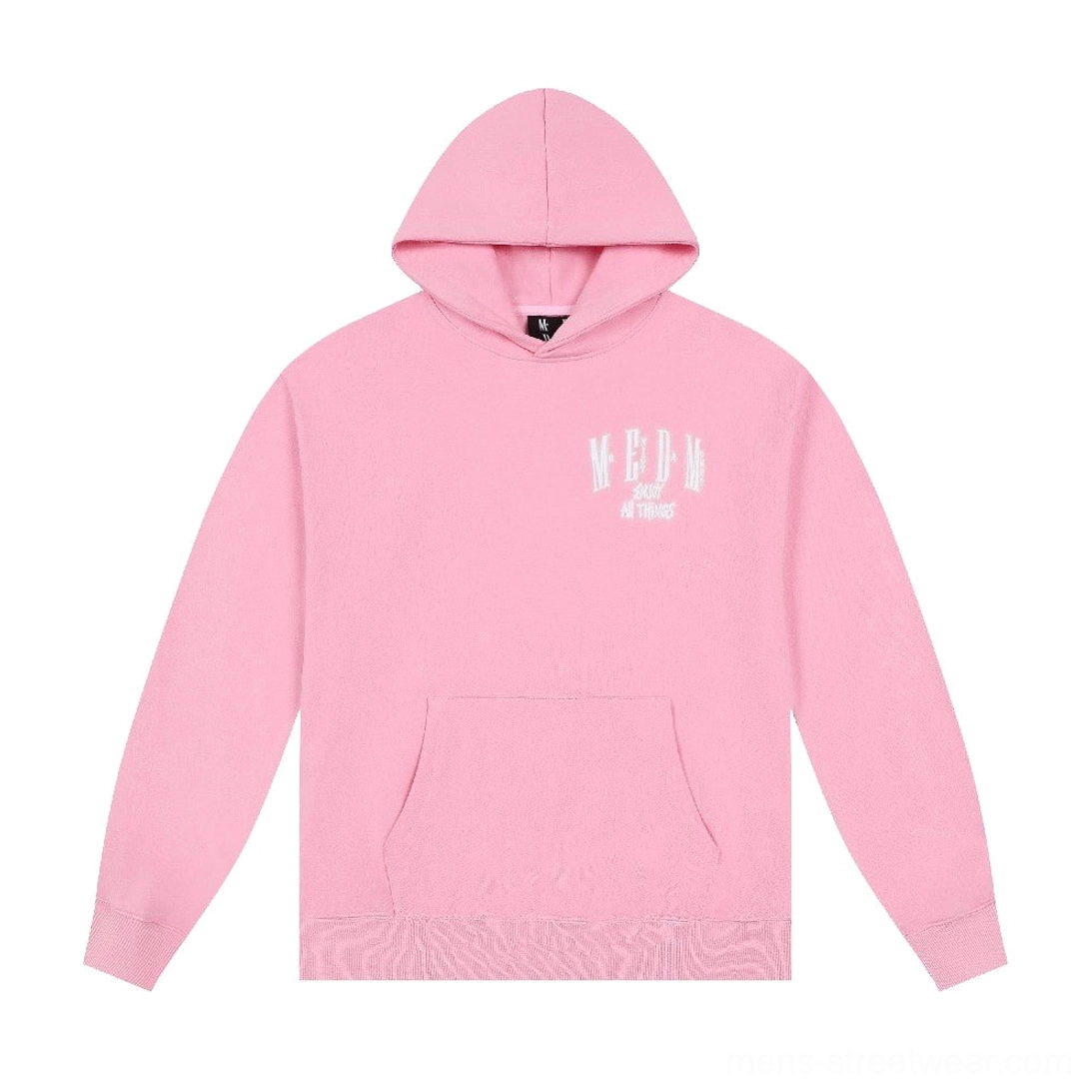 Relaxed oversized hooded sweatshirt with cotton-blend fabric, attached hood, kangaroo pocket, and contemporary Seoul streetwear styling