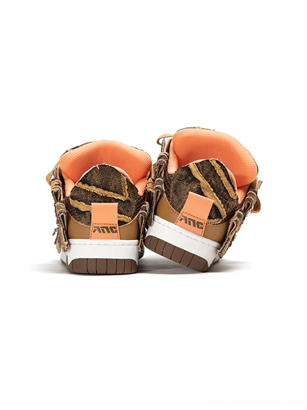 Rivet platform skate sneakers in a bold streetwear silhouette with chunky sole and distressed upper