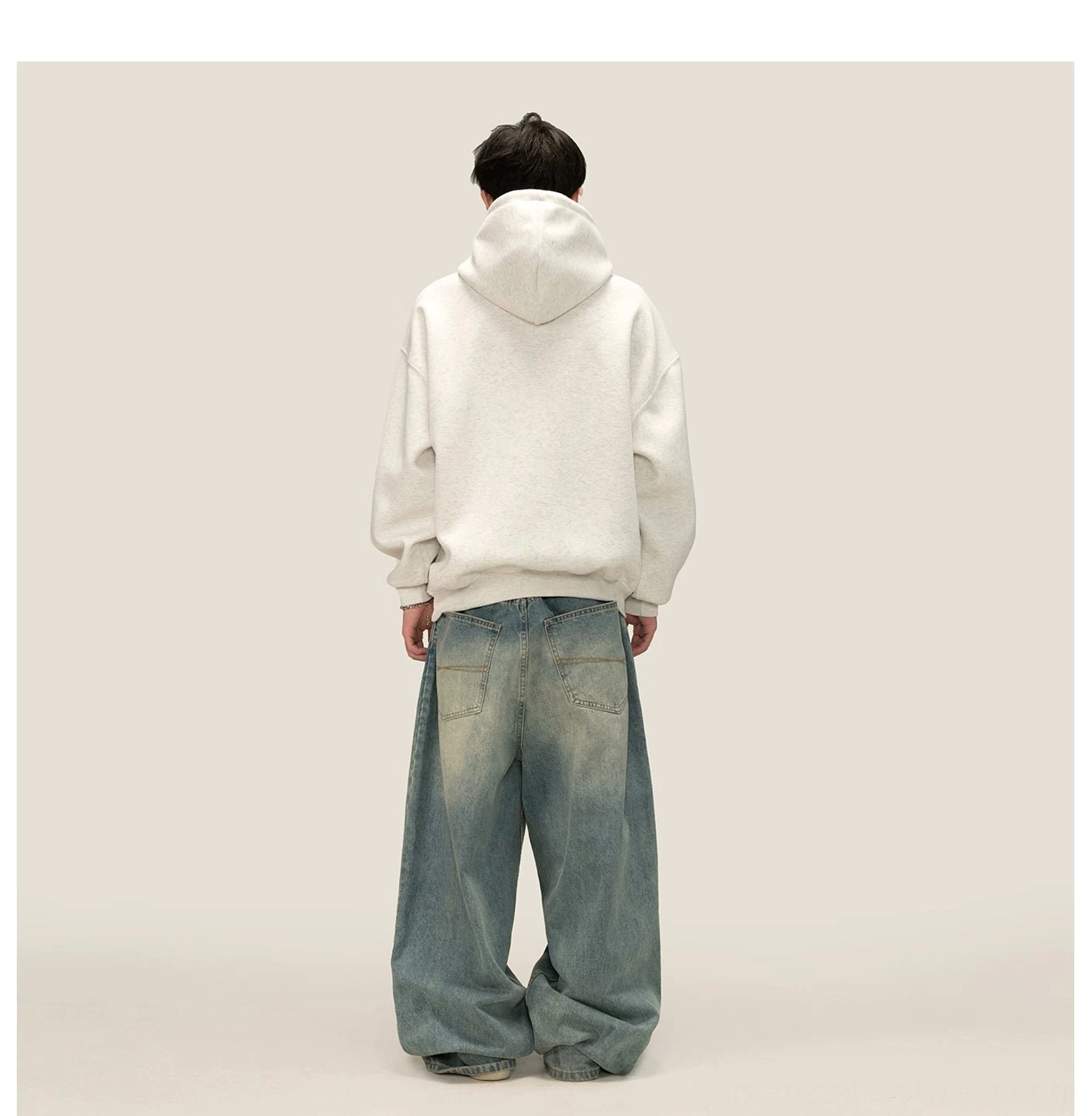 Soft oversized fleece hoodie suitable for Acubi-inspired layering Korean fashion and casual daily wear