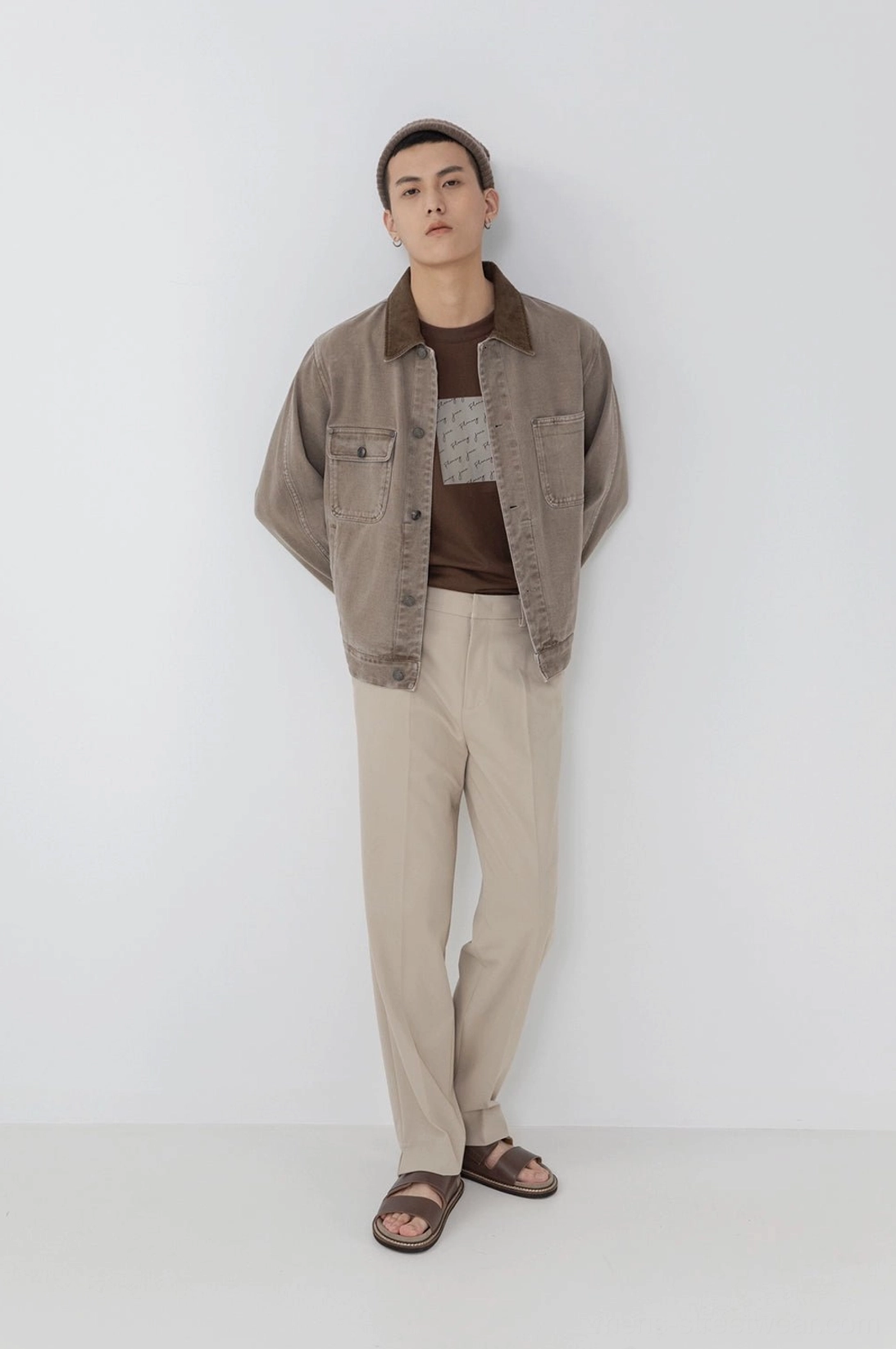 Split hem pants waist detail custom waistband active adjustment tailored fit