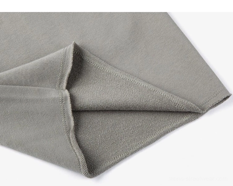 Oversized drawstring sweat shorts fabric texture detail knit material premium 85 cotton 15 polyester blend comfortable streetwear