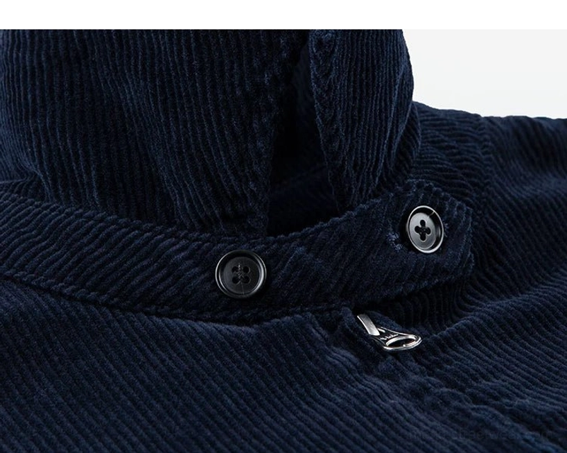 Textured cotton corduroy Harrington jacket with practical pockets elasticated finish and versatile everyday styling