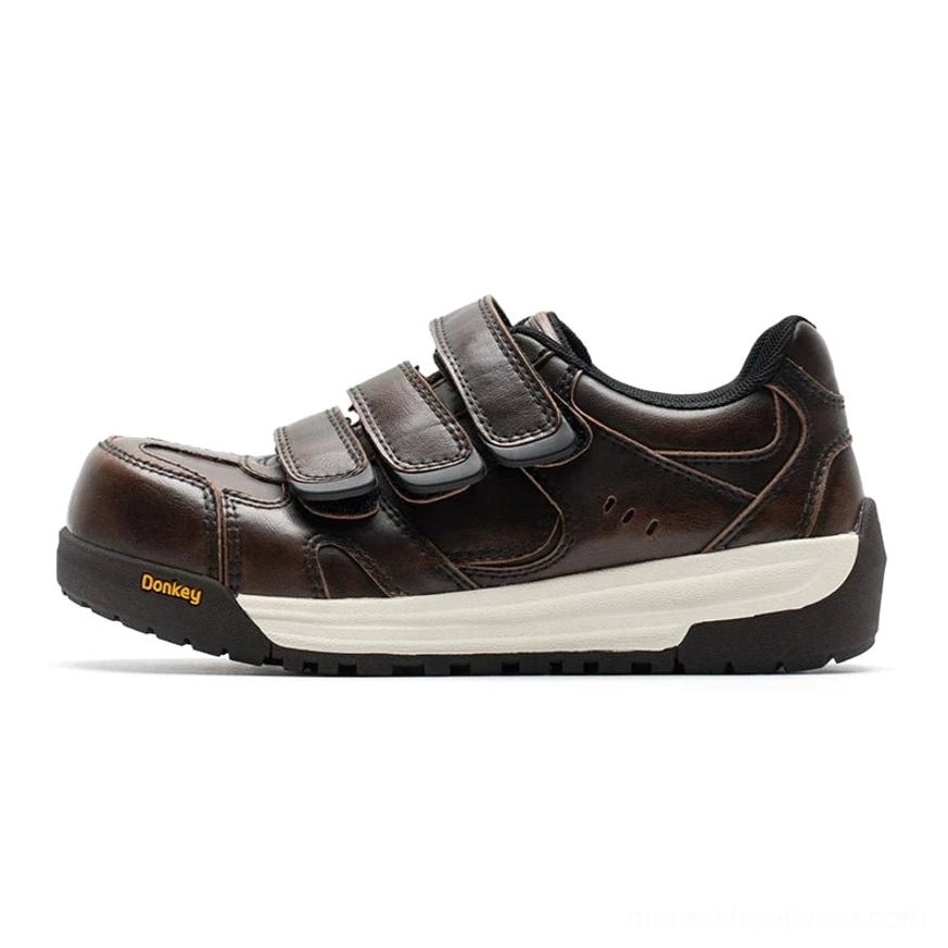 Acubi-inspired triple strap platform sneakers with a thick sole and easy adjustable hook-and-loop closure