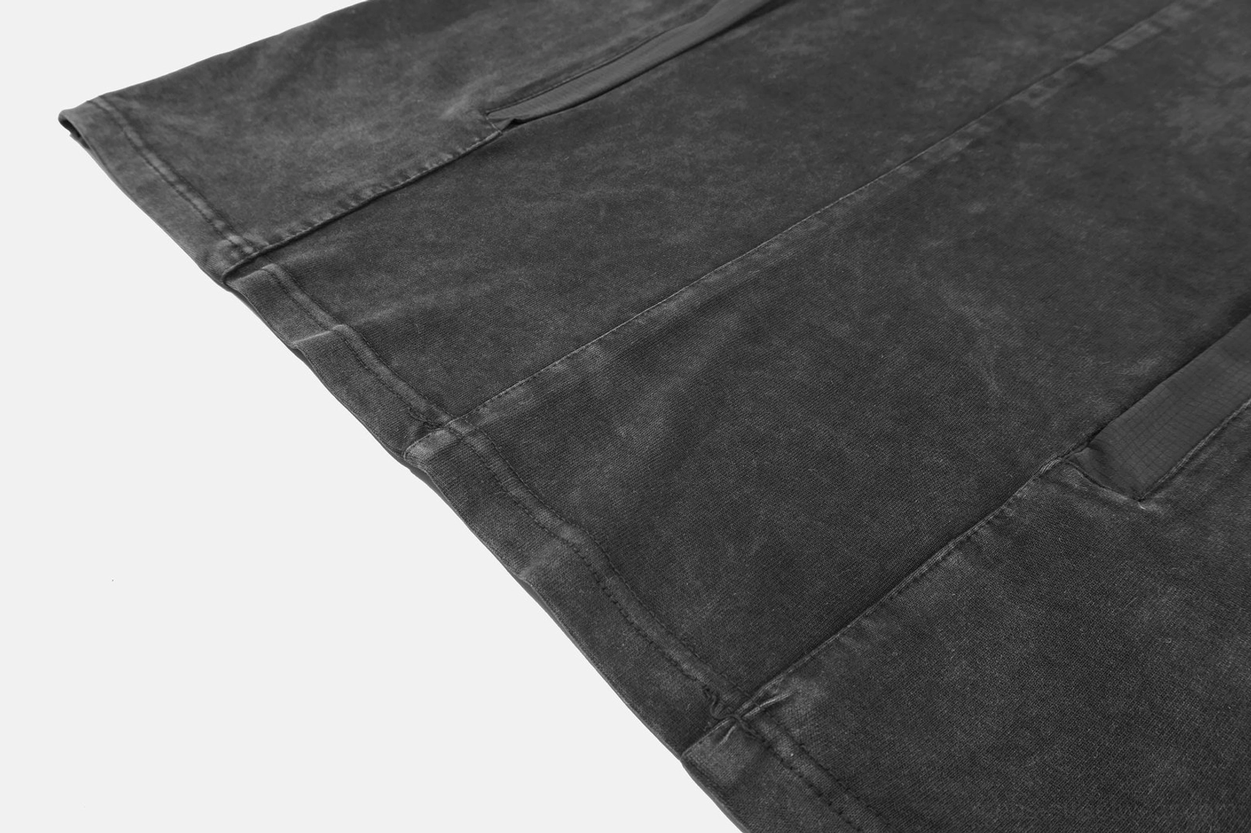 Washed technical oversized T-shirt styling view for modern Seoul streetwear, Acubi fashion, and techwear outfits