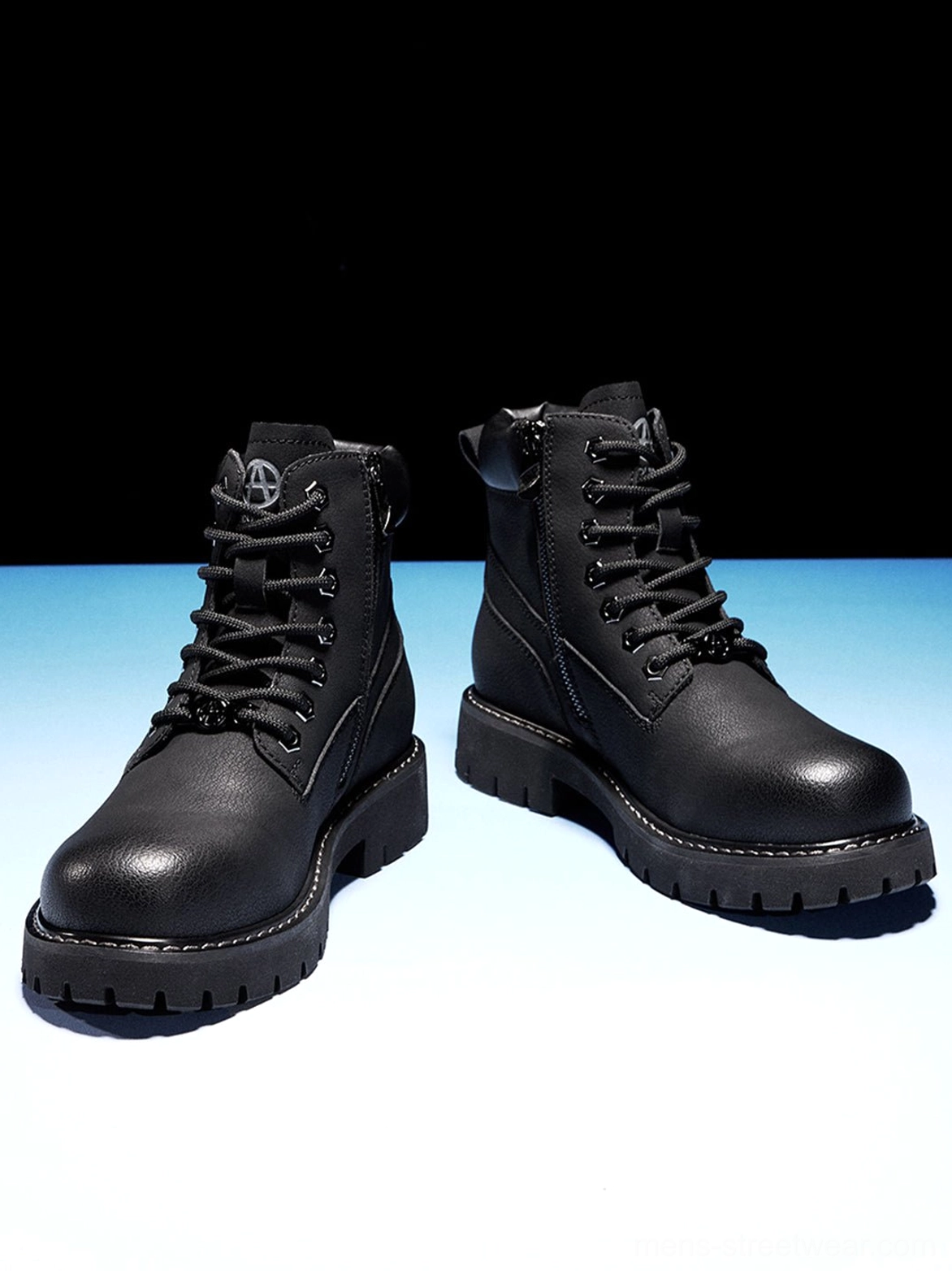Wheat yellow and black utility ankle boots with padded ankle collar and structured workwear construction