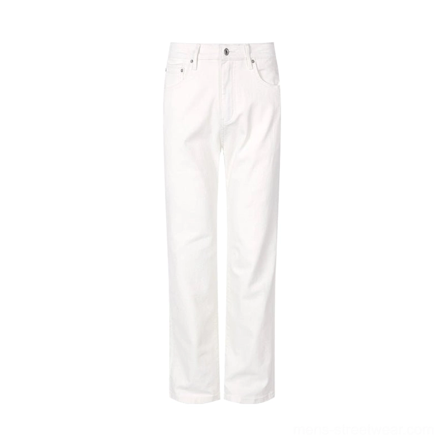 White Clay relaxed straight-leg jeans with a light vintage finish for clean Acubi-inspired streetwear outfits